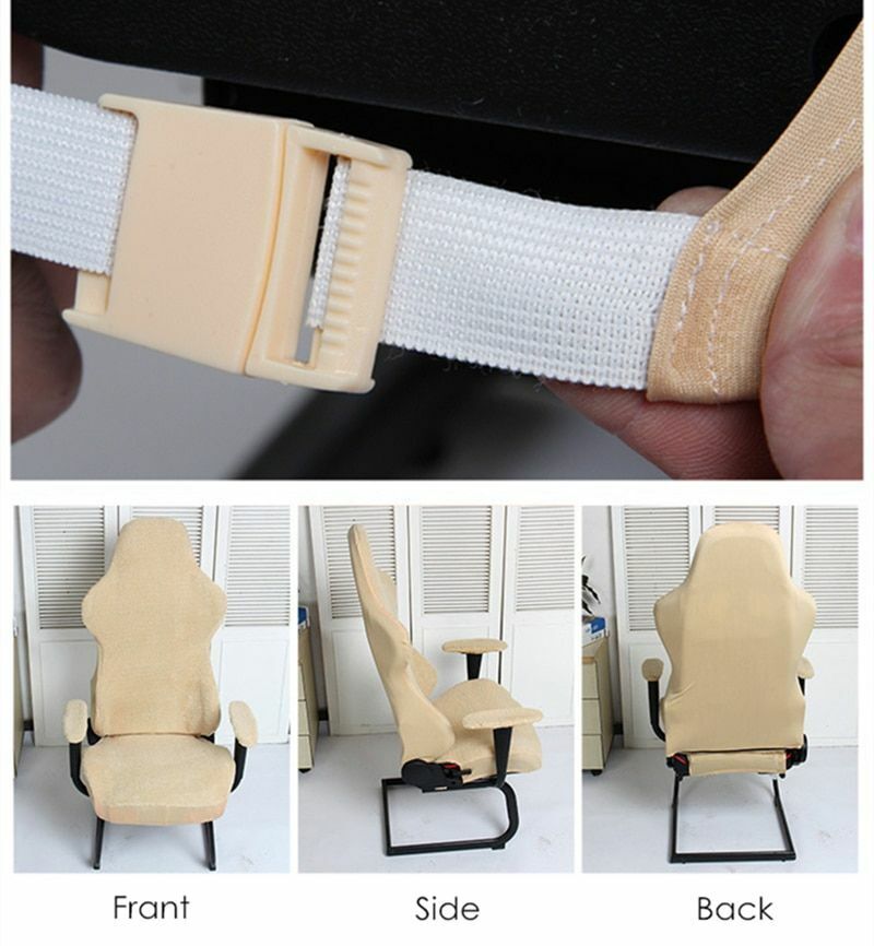 4Pcs/Set Elastic Gaming Chair Warm Cover+Armrest Pads Lambswool Spandex Cushions