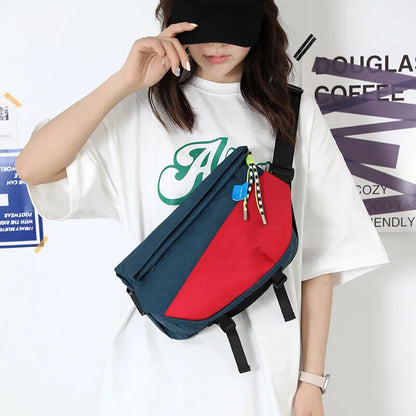 Riding Chest Bag Men's Women's Flat Shoulder Bag Crossbody Bags Men