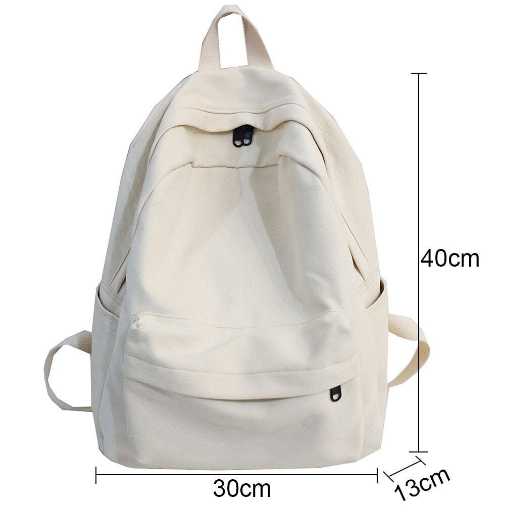 School Backpack Women Cotton Canvas School Bag Girl Backpacks Ladies