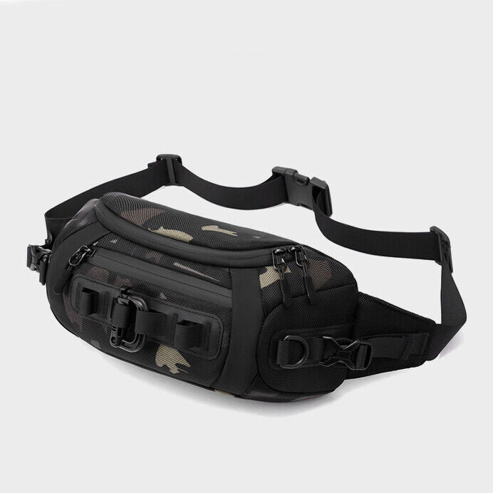 Men's Sling Backpack Nylon Waterproof Crossbody Bag Waist Pack Casual Daypack