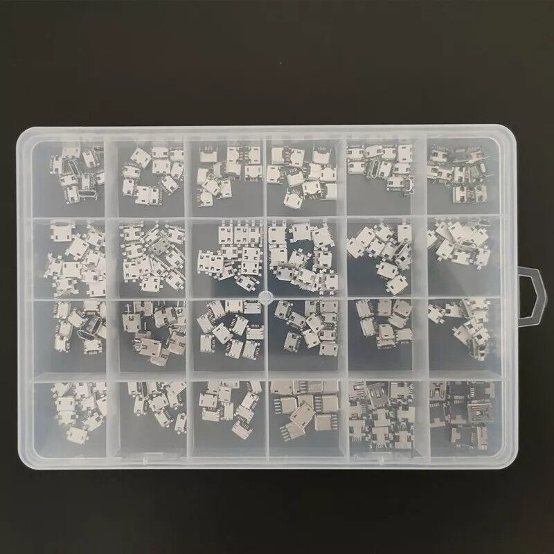 Connector Socket Jack 240Pcs Micro USB Android Mobile Phone Charging Accessories