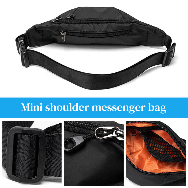 Men's Sling Backpack Oxford Waterproof Outdoor Crossbody Bag Daypack Waist Pack