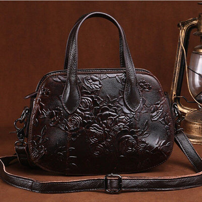 Genuine Leather Handbag Crossbody Messenger Tote Bags Retro Small Shoulder Purse
