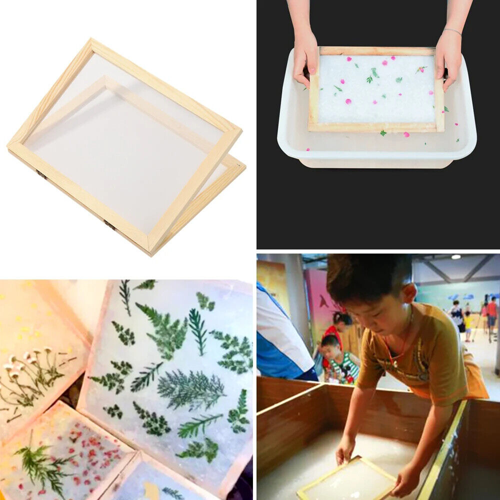 Paper Making Tool Multi-Size Wooden Mesh Mould Frame DIY Screen Handcrafting Kit