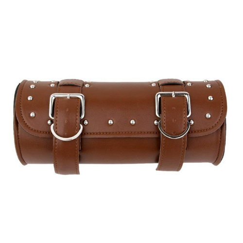 Universal Motorcycle Tool Storage Bag PU Tool Tail Front Fork Roll Saddle Bag