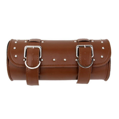 Universal Motorcycle Tool Storage Bag PU Tool Tail Front Fork Roll Saddle Bag