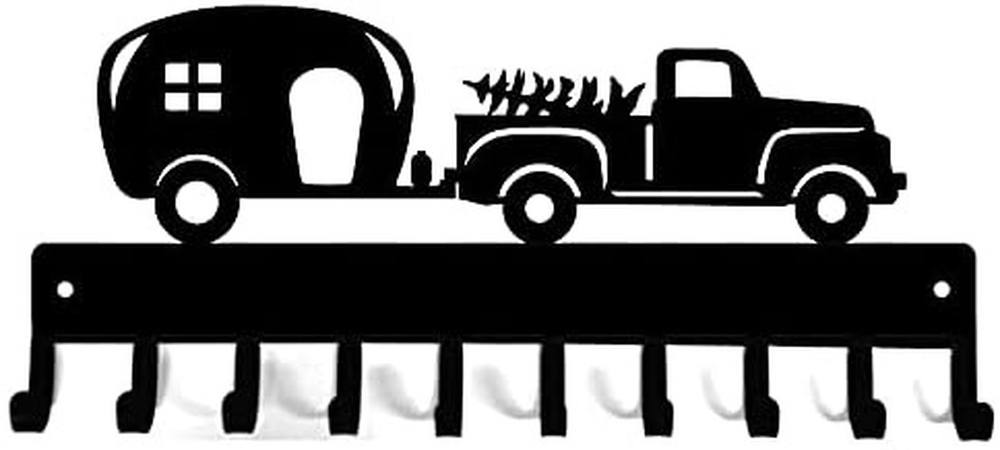 Vintage Pick Up, Camper & Tree Key Rack Hanger - Thumbnail 3