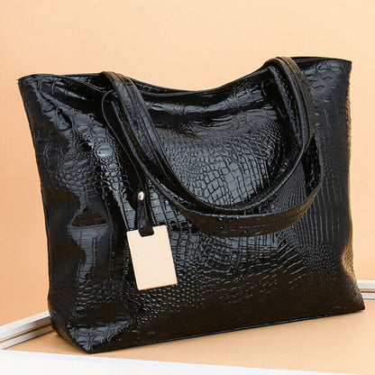Women Handbag Pattern PU Leather Shoulder Bag Ladies Zipper Handbags Female