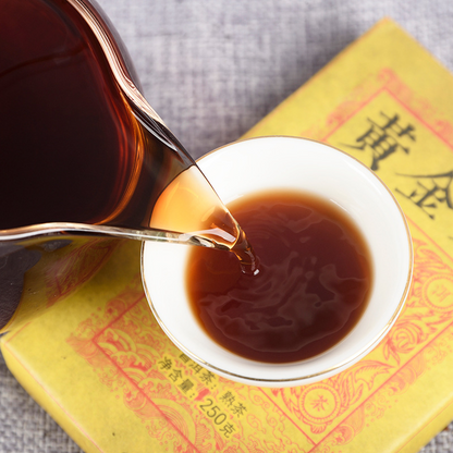 250g Golden Bud Ripe Brick Weight Loss Drink Yunnan Pu'er Tea Ripper Tea-