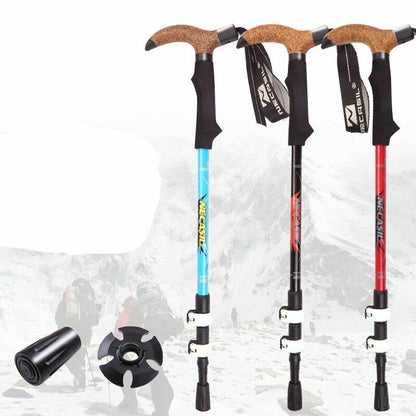 Carbon Walking Sticks Climbing 55-120cm Antiskid Wear Resistance Cork Absorption