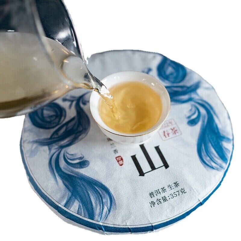 357g/12.59oz DaXueshan Pu'er Raw Tea Organic Spring Ancient Seven Seed Cake Tea