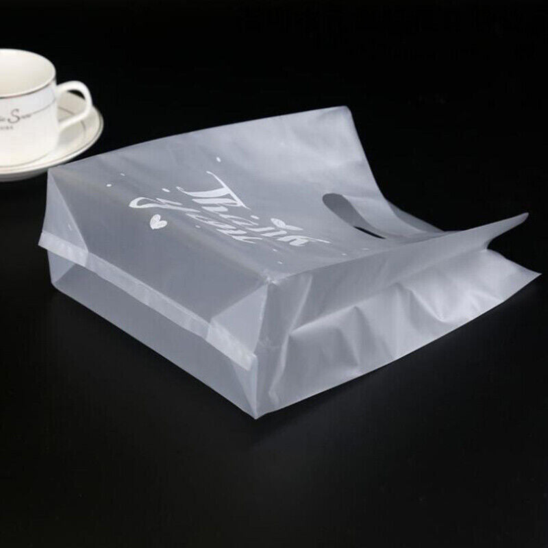 50pcs Thank You Plastic Candy Gift Bags Shopping Bags Wedding Wrapping Bags!