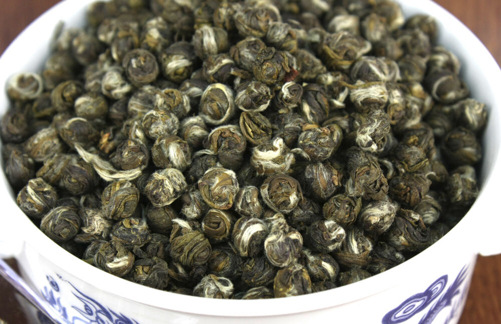 100% Organic Grade China Jasmine Dragon Pearl Green Tea