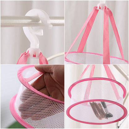 Makeup Brush Easy To Dry Windproof Fall-proof Hook Rack Basket Drying Net Bag!
