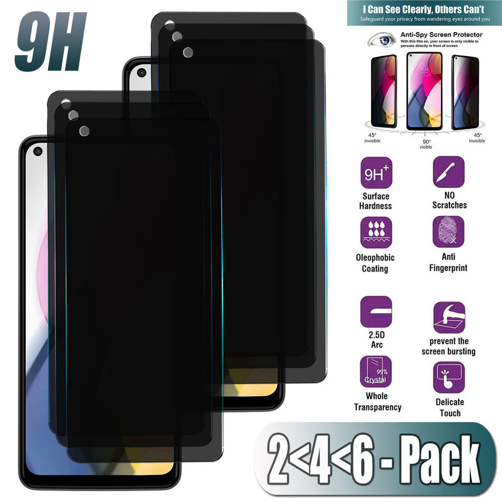 For Motorola Moto G Stylus 2021 Privacy Tempered Glass Anti-Spy Screen Protector