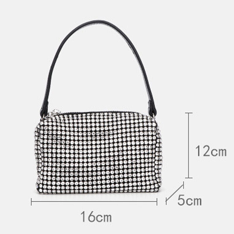 Lady's Elegant Evening Dress Bag Party/Cocktail Full Diamond Tote Shoulder Bags