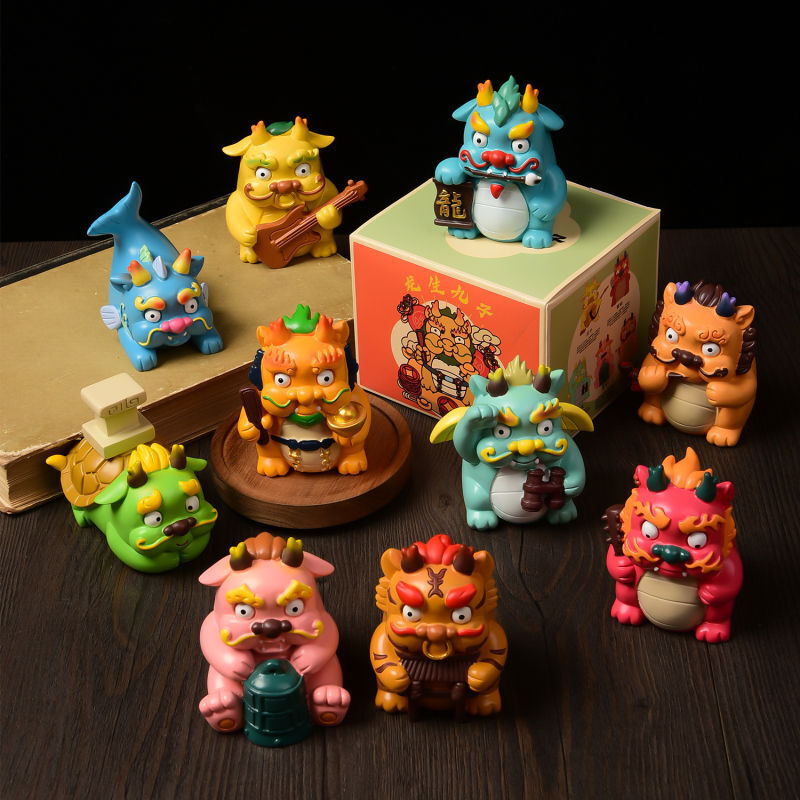 2024 Chinese Zodiac Dragon Resin Statue Year Gift Home Car Mascot Decor Ornament