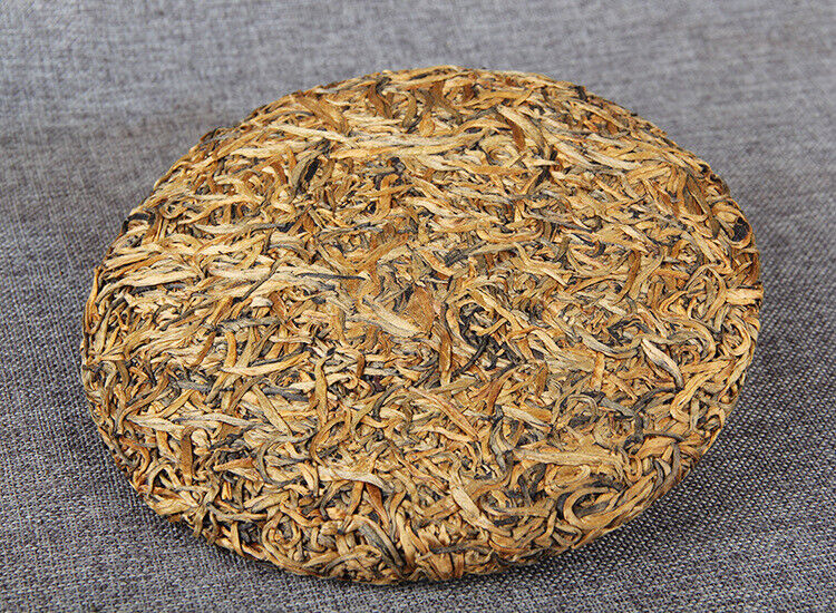 357g Yunnan Golden Bud Cake Compressed Tea Dian Hong Black Tea Nonpareil Organic