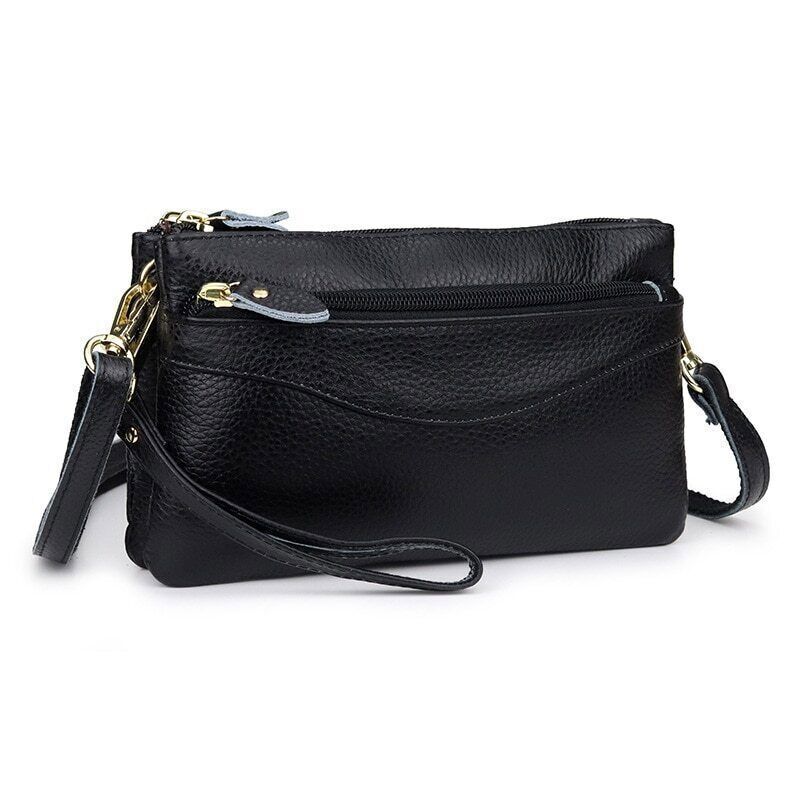 Women's Genuine Leather Bags Cow Leather Clutch Bags Mini Shoulder Bags