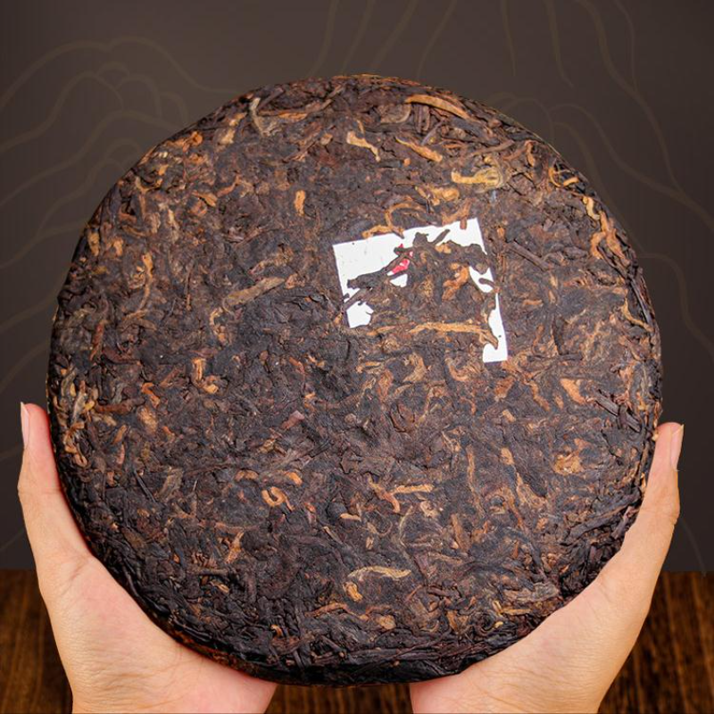 714g Yunnan Ripe Puerh Tea 2009 Banzhang Cooked Pu-erh Tea Cake Qizi Pu'er Tea