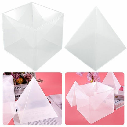 3Pcs/Lot Large 3D Pyramid Resin Mold 15cm Silicone DIY Crafts Decor Making Tools