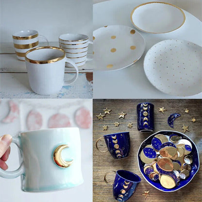 Pottery Pigment Ceramic Painted Gold Water Ceramic Coloring Stroke Edge Gold