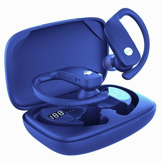 Bluetooth 5.0 True Wireless Earbuds With Mic Headphones Earhook Sport Waterproof