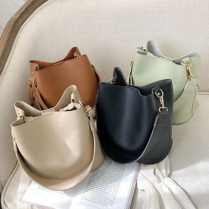 2piece/set Pu Leather Women's Handbags Ladies Tote Women Shoulder Crossbody Bag