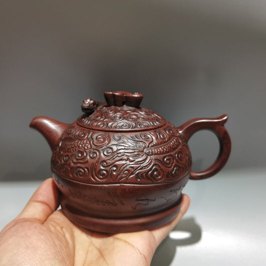 Vintage Chinese Yixing Purple Clay Teapot Zisha Ceremony Fashion Nice Teaware