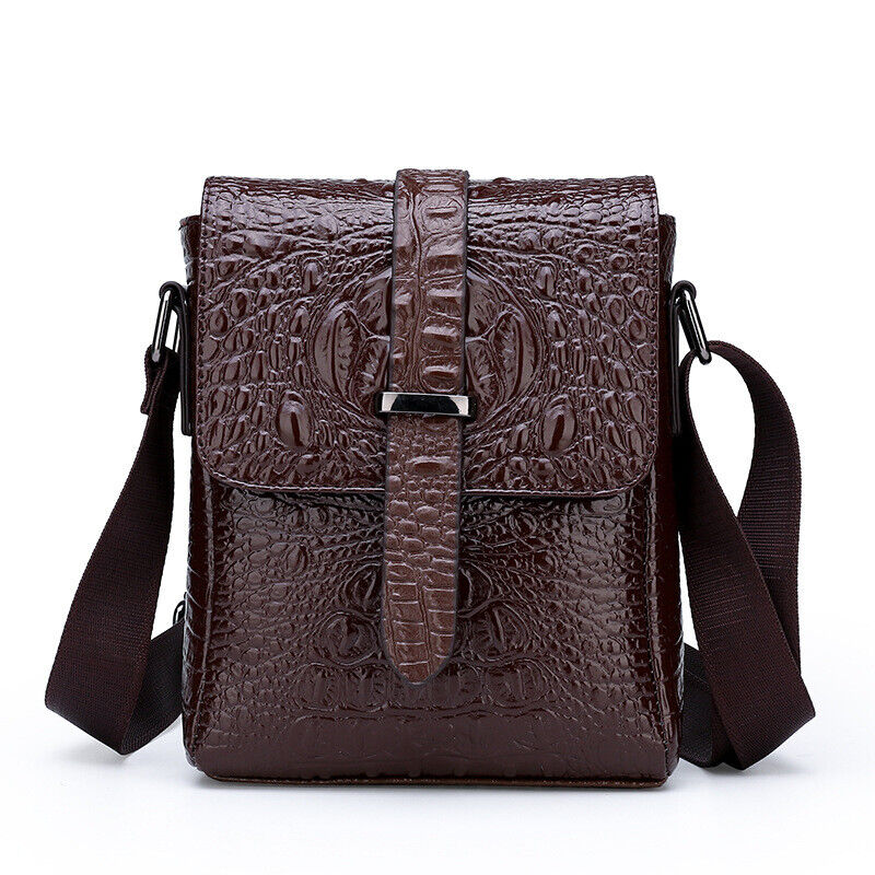 Top PU Leather Men's Bag, New Crocodile Print Business Shoulder/Messenger bags