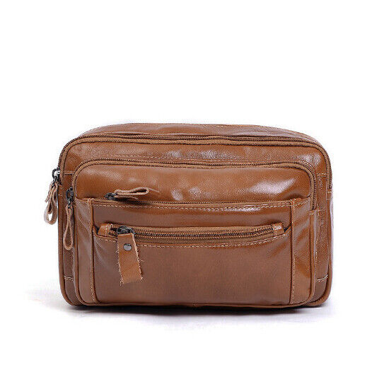 Motorcycle Outdoor Genuine Vintage Leather Waist Fanny Pack Crossbody Sling Bag