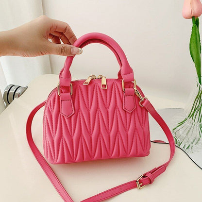 Handbag Embroidery Synthetic Leather Shoulder Bag Crossbody Shell Bag Clutch Bag