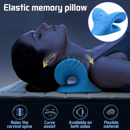 Neck Massage Pillow Shoulder Cloud Shape Stretcher Traction Cervical Pain Relief