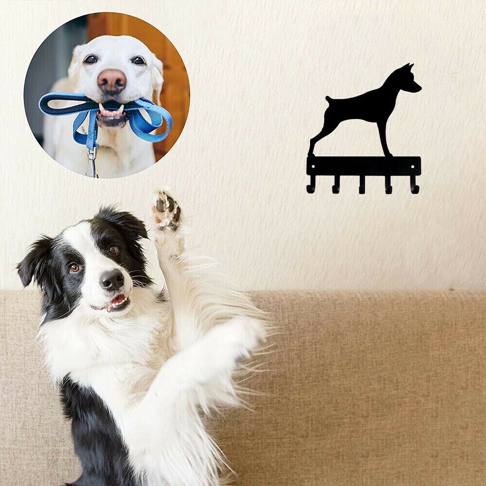 Miniature Pinscher - Key Rack Hook Up Iron Crafts Rack- Pendant Wall Art Decor