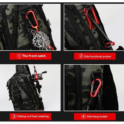 Men's Military Shoulder Bag Army Body Chest Bags Trekking Crossbody Hiking Pack