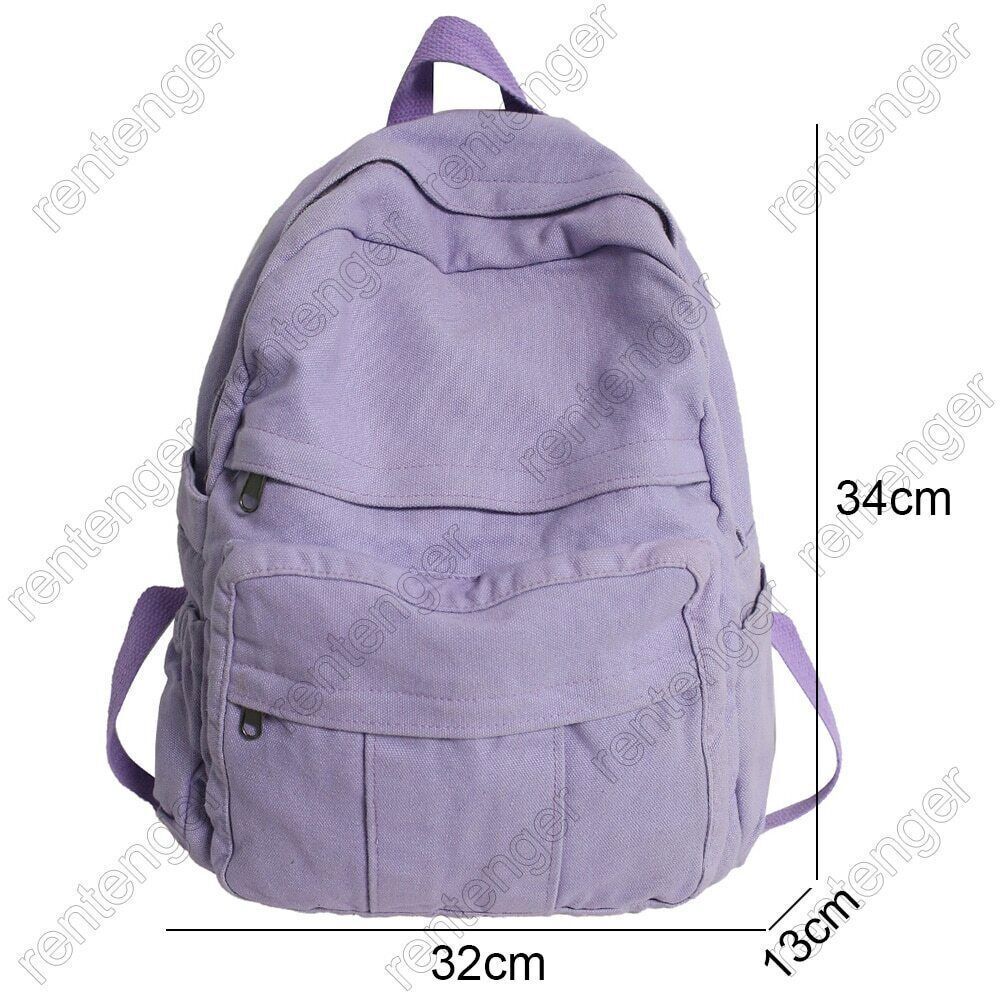 Fabric School Women Backpack Canvas Female Laptop Bag Travel Ladies Backpack
