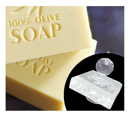 Acrylic Soap Stamps 100% Pure Olive Exquisite Transparent Handmade Sealing 4x4cm
