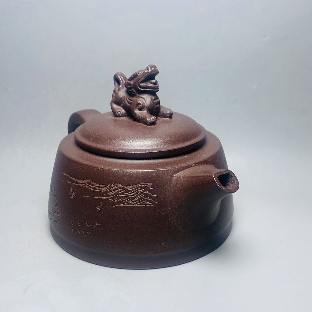 Chinese Yixing Purple Clay Teapot Tea Set Pot Zisha Ceramic Cute Decor Figurine