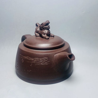 Chinese Yixing Purple Clay Teapot Tea Set Pot Zisha Ceramic Cute Decor Figurine