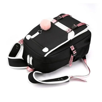 School Bags Teenage Girls Canvas Schoolbag Student Book Bag Teen School Backpack