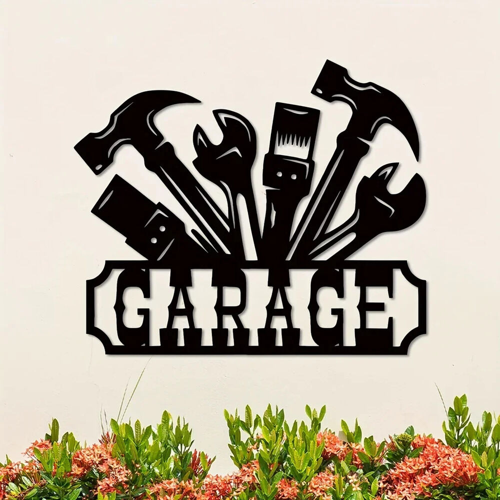 Garage Metal Wall Decor, Unique Garage Sign Wall Decor Plaque Art