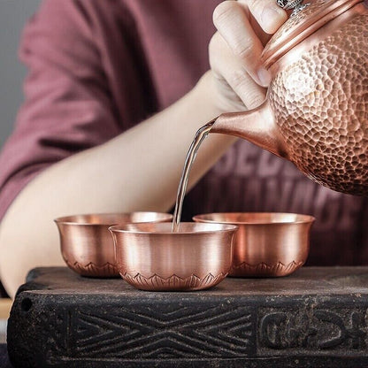 Bowls Engraved Pure Copper Mini Vodka Liqueur Creative Wedding Wine Tea Cup 45ml