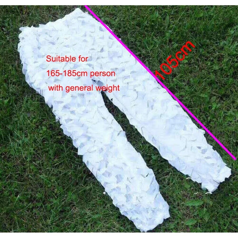 Ghillie Suits Winter White Camouflage Sniper Snow Jackets Pants Hunting Clothing