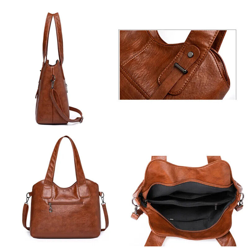 Totes Women 2024 PU Leather Shoulder Side Bag Female Shopper Handbag