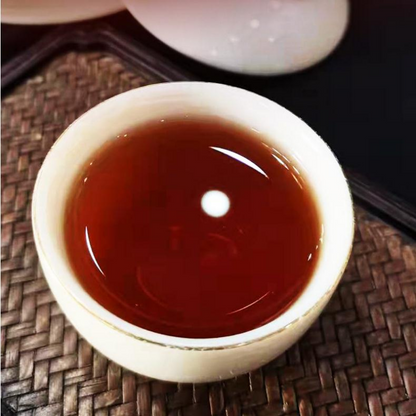 357g Laobanzhang Pu-erh Ripe Tea Old Tree Cooked Pu-erh Tea Cake Pu'er Black Tea