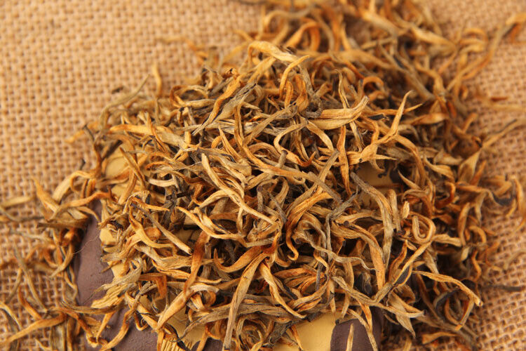 Golden Silk Dian Hong Spring Tea 云南红茶2023年春茶 滇红茶 红单芽 金丝滇红春茶500g