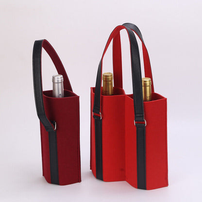 Wine/beer Bag Felt Beer Wine Protective Handbag Storage Bag Portable Carrier