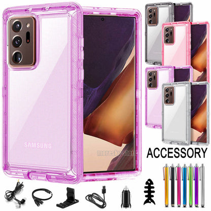 For Samsung Galaxy Note 20 Ultra 5G Transparent Case Clear Phone Cover Accessory