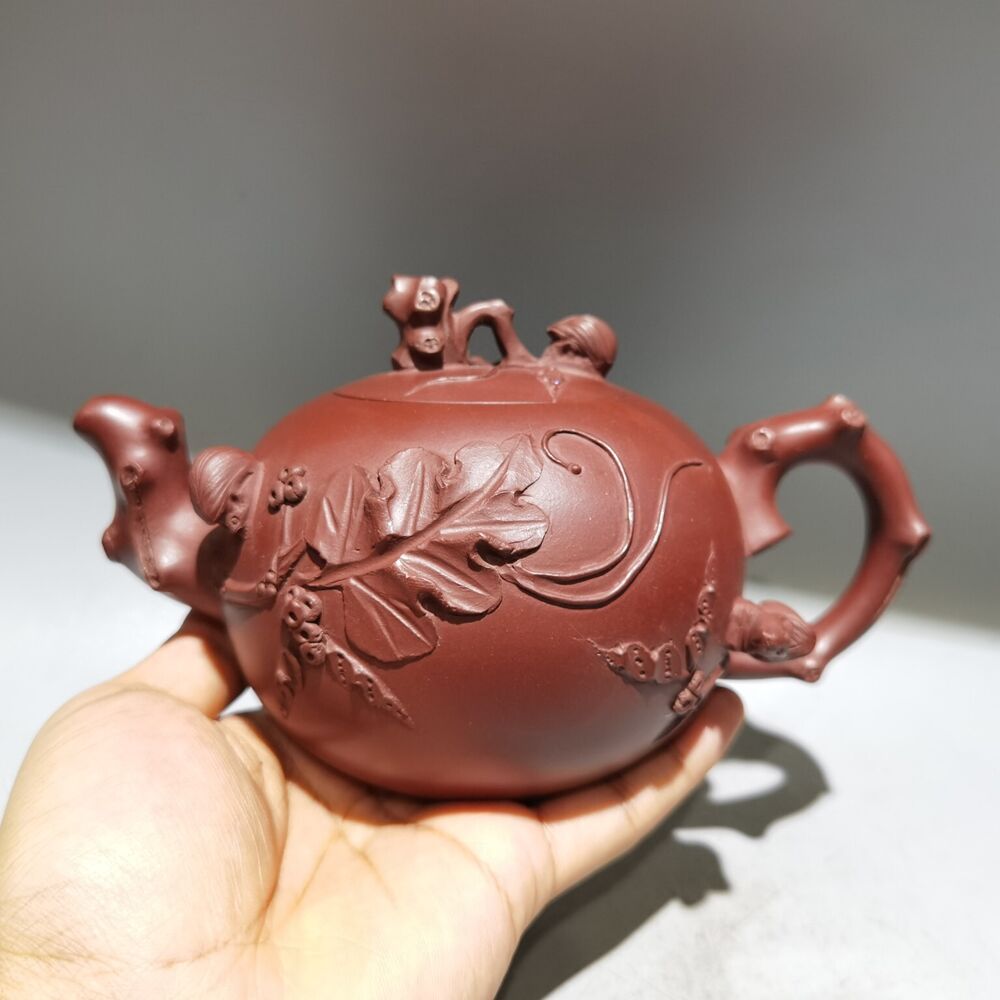 vintage chinese yixing purple clay teapot zisha ceremony exquisite teaware art