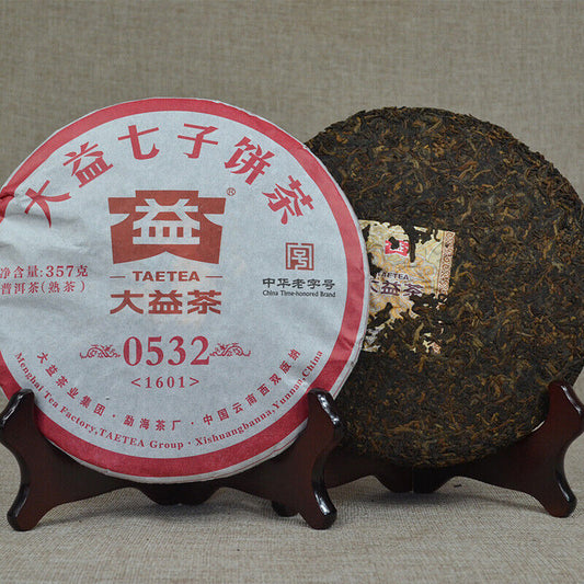 Menghai Dayi Brand TAETEA 0532 Pu-erh Tea 2016 357g Ripe Puer Black Tea Chi Tse